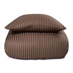 Sengetøj i 100% Bomuldssatin - Brun ensfarvet sengesæt - Borg Living sengelinned